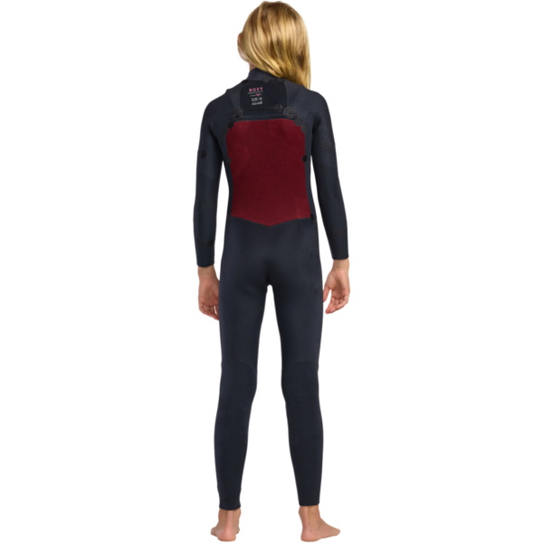2026 Roxy Junior Swell Natural 4/3mm Borst Ritssluiting Wetsuit 26RW213501 - Electric Pink